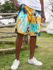 Short décontracté avec cordon de serrage à la taille élastique pour hommes Colorful