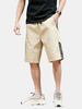 Short décontracté en coton avec impression de lettre latérale en coton pour hommes avec poche