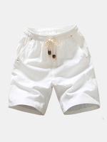 Short décontracté respirant de couleur unie pour hommes