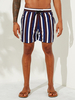 Short de bain à rayures multicolores pour homme Short de bain décontracté à doublure en maille à séchage rapide