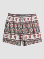 Short de bain léger et léger à imprimé floral pour hommes de style vintage