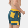 Short de designer pour hommes en color block avec doublure en maille zippée sur le côté Jogger Short de sport avec poche