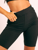 Short de fitness sport élastique taille haute pour femme