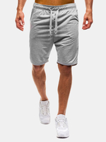 Short de gymnastique pour hommes en coton de gymnastique avec cordon de serrage