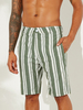 Short de loisirs respirant à grandes poches pour hommes Sumemr Beach Stripe