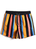 Short de plage à séchage rapide pour hommes Colorful à larges rayures