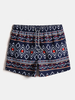 Short de plage de plage de vacances ample mince de style ethnique pour hommes