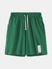 Short de plage Hawaii avec poche à cordon de couleur unie pour homme