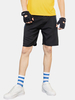 Short de sport respirant à séchage rapide et poches à glissière de couleur contrastée pour hommes
