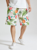 Short de vacances à cordon de serrage pour homme avec imprimé floral et ananas sur lensemble
