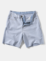 Short en jean avec poches zippées de couleur claire pour hommes