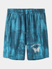 Short taille élastique à imprimé fleuri tie dye pour homme
