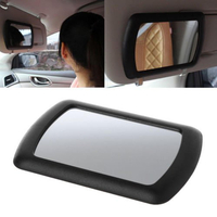 SHUNWEI miroirs de maquillage de pare-soleil de voiture,  miroir cosmétique de pare-soleil intérieur ABS,  noir