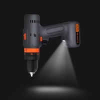 Shunzao 12V sans fil multi-usages 3 en 1 Imact perceuse Hammer 30Nm tournevis électrique perceuse 2000mAh Li-ion Batteri