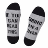 Si vous pouvez lire ce coton chaussettes Funny Letterr imprimé chaussettes tube moyen