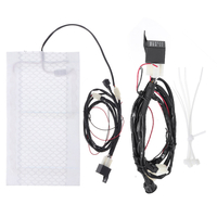 Siège chauffant dhiver de moto de garnitures de chauffage de fibre de carbone 12V avec le commutateur rond de scoot