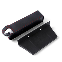 Siège de voiture amovible Crevasse Gap Boîte de rangement Organisateur Porte-gobelet en cuir Installation Double Face