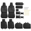 Siège de voiture universel de luxe en cuir PU 5 places en cuir avec coussin de siège avant et arrière