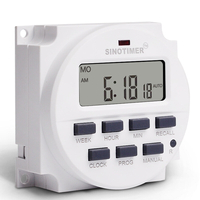 SINOTIMER TM618N-4 12 V DC/AC 1.6 pouces LCD minuterie numérique contrôleur électrique 7 jours interrupteur horaire Prog