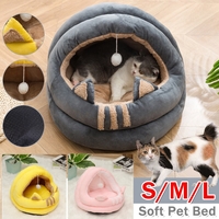 S/M/L hiver confortable PP rond Soft tapis chaud pour animaux de compagnie tapis de lit de couchage