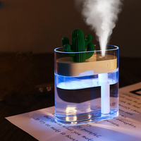 SOTHING 319 Humidificateur dair à ultrasons Cactus clair 160ML couleur lumière USB purificateur dair Anion bru