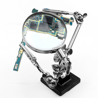 Soudage Clip Auxiliaire Loupe Électrique Fer À Souder Réparation Réparation Fer À Souder Support Réglable 2 Pince Crocod