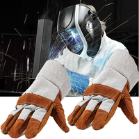 Soudeurs de travail en cuir de vachette doux plus des gants pour protéger la main