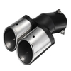 Soudure dadmission universelle en acier inoxydable,  garniture déchappement à double sortie,  extrémité ronde,  t