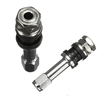 Soupape de roues en aluminium forgé de course tiges noires bouchon