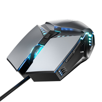 Souris USB filaire LEORQEON rétro-éclairage RGB ergonomique 800/1600/2400/3200 DPI souris pour PC portable Gamer