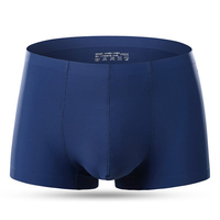 Sous-vêtement décontracté pour hommes sans couture Comfortabale respirant Mid Rise Solid Color Boxers
