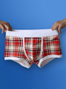 Sous-vêtement en coton à carreaux en coton pour hommes