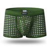 Sous-vêtements de boxeurs de couleur unie transparente pour hommes