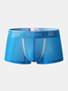 Sous-vêtements de boxeurs de taille élastique de lettre transparente transparente de soie de glace solide pour hommes