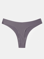 Sous-vêtements de taille moyenne à doublure confortable pour femmes de couleur unie