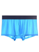 Sous-vêtements en soie de glace mince respirante pour hommes de couleur contrastée