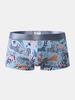 Sous-vêtements imprimés danimaux de dessin animé pour hommes U Boxers en coton respirant convexe