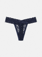 Sous-vêtements taille basse en dentelle de couleur unie pour femmes de grande taille