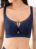 Soutien-gorge à armatures en dentelle de couleur unie pour femmes