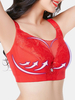 Soutien-gorge à armatures en dentelle de couleur unie pour femmes rassemblant un soutien-gorge respirant