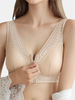 Soutien-gorge amovible en dentelle à glissière avant de couleur unie pour femmes