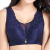 Soutien-gorge Bando sans fil à couverture complète avec bordure en dentelle sexy de grande taille