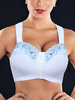 Soutien-gorge de posture sans fil à couvrance totale sans fil Plus en dentelle florale sans fil