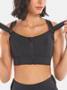 Soutien-gorge de sport à fermeture éclair avant réglable pour femmes antichoc respirant sans monture sport Yoga soutiens