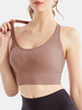 Soutien-gorge de sport sans fil Yoga de couleur unie pour femmes