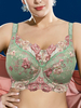 Soutien-gorge minimiseur push-up brodé légèrement doublé grande taille