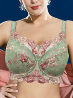 Soutien-gorge minimiseur push-up brodé légèrement doublé grande taille