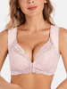 Soutiens-gorge à fermeture frontale à couverture complète sans fil en modal floral pour femmes