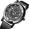 SOXY Fashion Creative cadran creux bracelet en acier inoxydable hommes montre à quartz