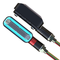 SPIRIT BEAST 12V LED Clignotant de moto en cours dexécution Lampe davertissement de feux qui coule